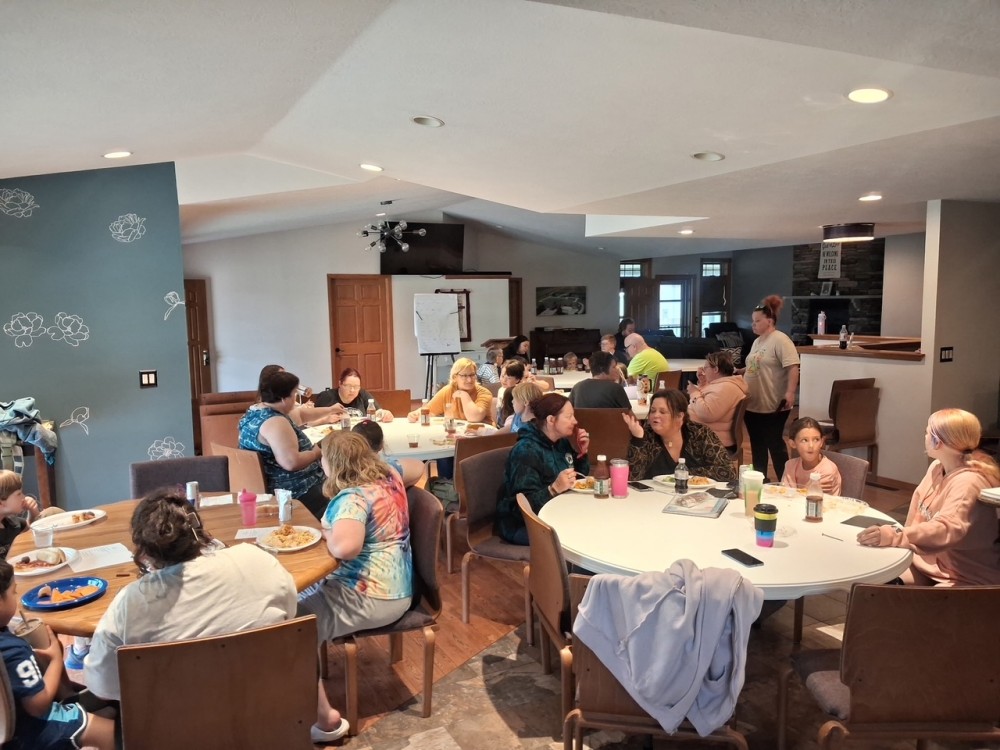 Shop Church community members sharing a meal together